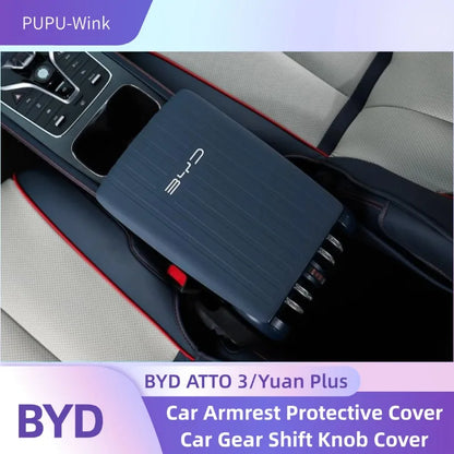 BYD Atto 3 Armrest Box Cover Leather Protection 2022-2024 Models