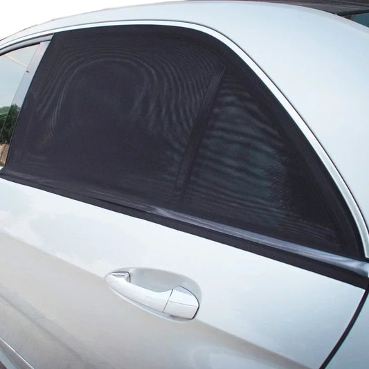 Universal Car Window Mosquito Nets – 2-Piece Ventilation & Sunshade Set
