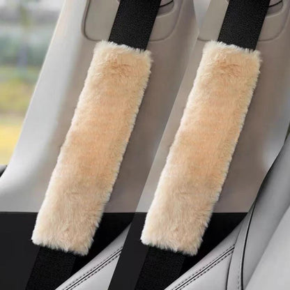 Plush Panda Car Seat Belt Covers 2pcs Auto Safety Shoulder Pads