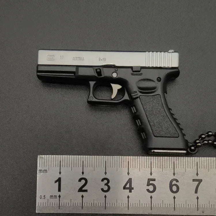 1:3 Scale G17 Metal Keychain - Tactical Mini Replica Pendant Gift