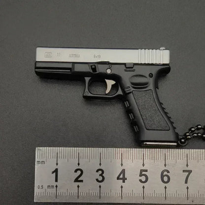 1:3 Scale G17 Metal Keychain - Tactical Mini Replica Pendant Gift