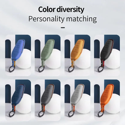 BYD Car Key Case Suede Leather Cover for Han EV Qin Song Atto 3
