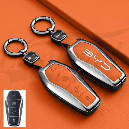 Leather Key Case Cover for BYD Song Plus Qin Han Tang Atto Dolphin