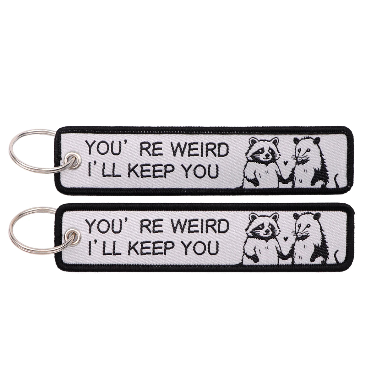 Embroidered Keys Tag Keychain - Personalized Key Identifier Fob