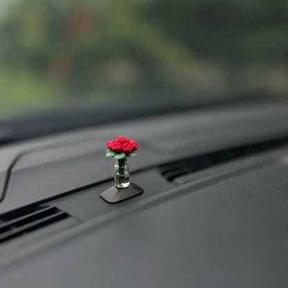 Mini Rose & Sunflower Car Vase