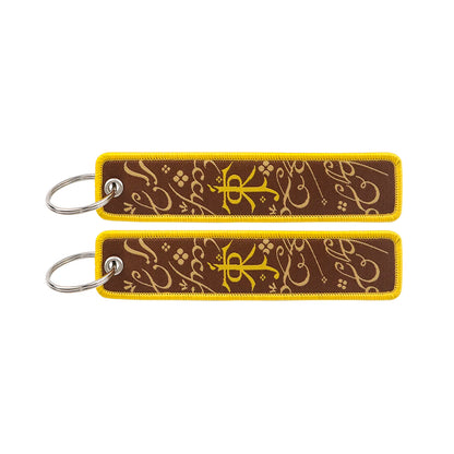 Embroidered Keys Tag Keychain - Personalized Key Identifier Fob