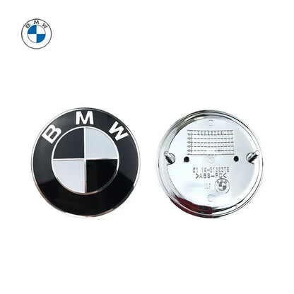 BMW Car Emblem Badge Hood & Trunk Logo 82mm / 74mm - Black and White / 1pc 74mm