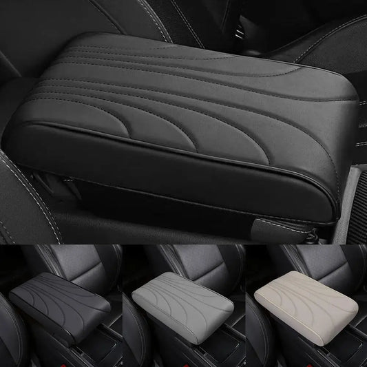 Universal Car Armrest Pad – Soft Wave Pattern Centre Console Cushion