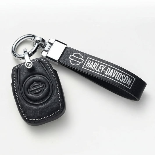 Harley Sportster S 1250 RH1250 RA1250S Leather Key Fob Case Cover - B-black