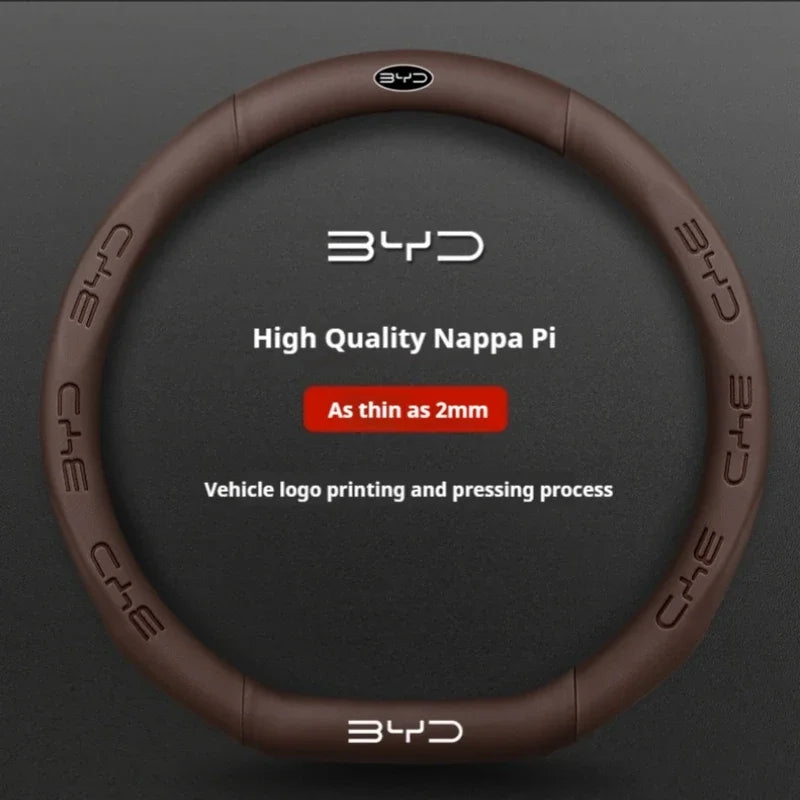 BYD Premium Leather Steering Wheel Cover