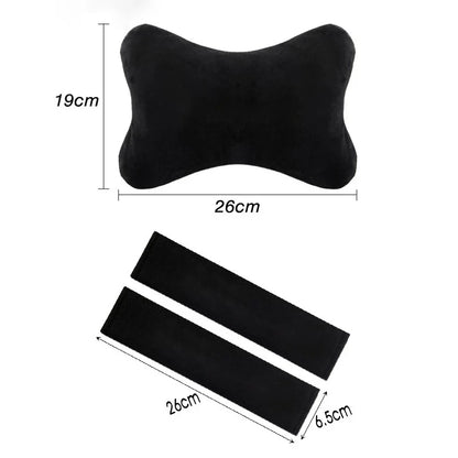 Leather Car Headrest Neck Pillow Head Rest Support Cushion for Mercedes Benz AMG A B C E R G Class GLK CLA GLB GLC GLA W169 W176
