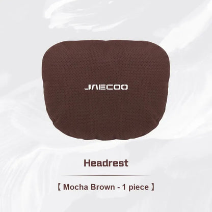 Jaecoo Breathable Suede Neck & Lumbar Support Pillow - headrest brown