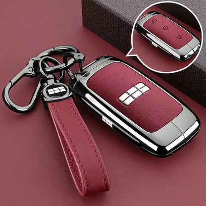 Zinc Alloy Leather Key Case Cover for Geely Galaxy EX5 E5 L6 L7