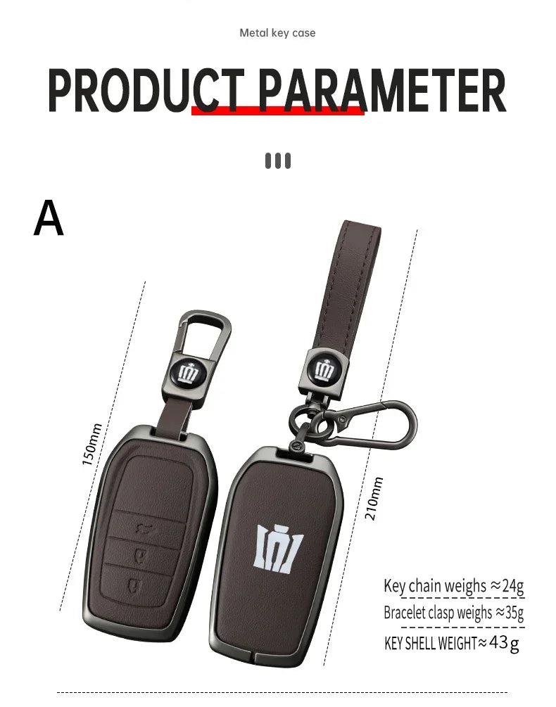 Toyota Key Cover - Zinc Alloy Case - B-red keyring