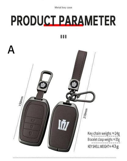 Toyota Key Cover - Zinc Alloy Case - B-red keyring