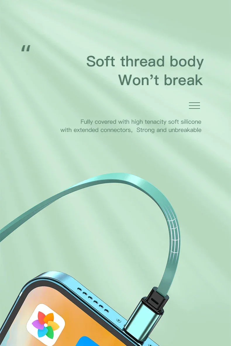 Mini Cooper 3-in-1 USB Type C Fast Charger Wire - Green