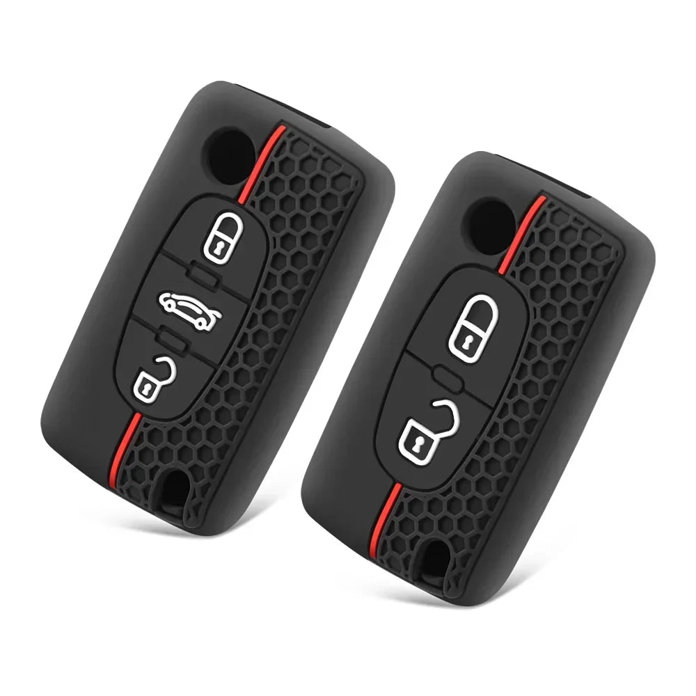 Citroen silicone flip key cover — Xsara Picasso, C5, C6, C8