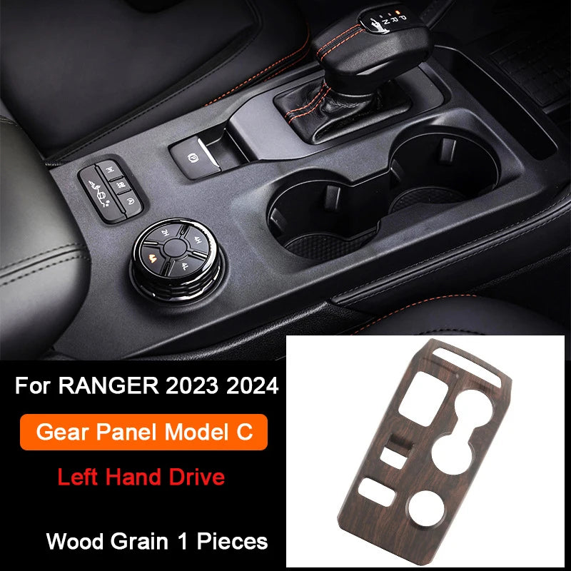 Ford Ranger Wildtrak Wood Grain Trim - Gear Panel C LHD