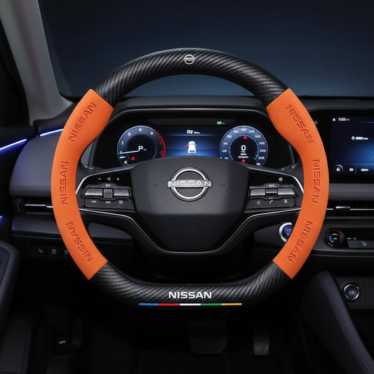Nissan Carbon Fiber Suede Steering Wheel Cover