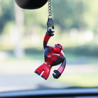 Batman/Superman & Spider-Man Car Rearview Mirror Ornament - Deadpool