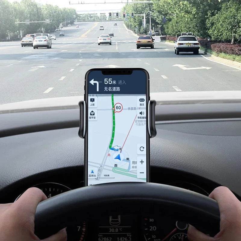 360° Rotatable Car Phone Holder – Universal Dashboard & Windshield Mount Stand - 