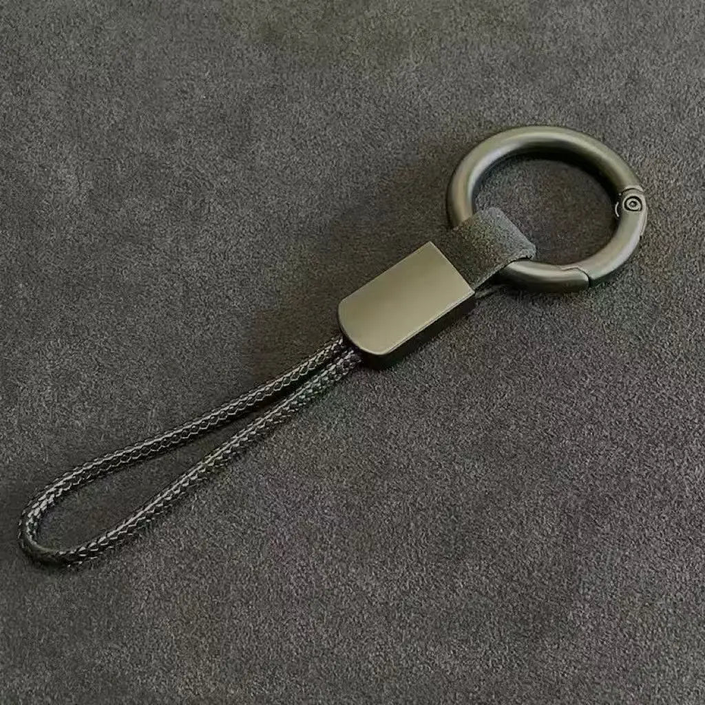 Custom Woven Rope Car Keychain - Personalized Premium Keyring