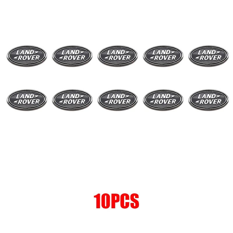 24MM Land Rover Logo Remote Key Emblem Sticker Range Rover Evoque - Black 10Pcs