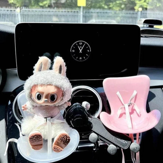 Labubu Car Seat Air Vent Accessory. (Doll Not Included) - White