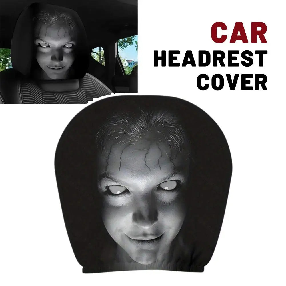Horror Design Car Headrest Covers 2-Pack Universal Breathable Elastic Fit