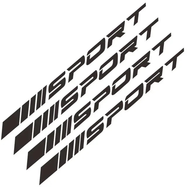 4Pcs Car Wheel Rim Stickers – DIY Racing Stripes for Cars, SUVs & Trucks - Black