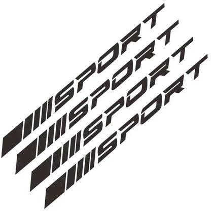 4Pcs Car Wheel Rim Stickers – DIY Racing Stripes for Cars, SUVs & Trucks - Black