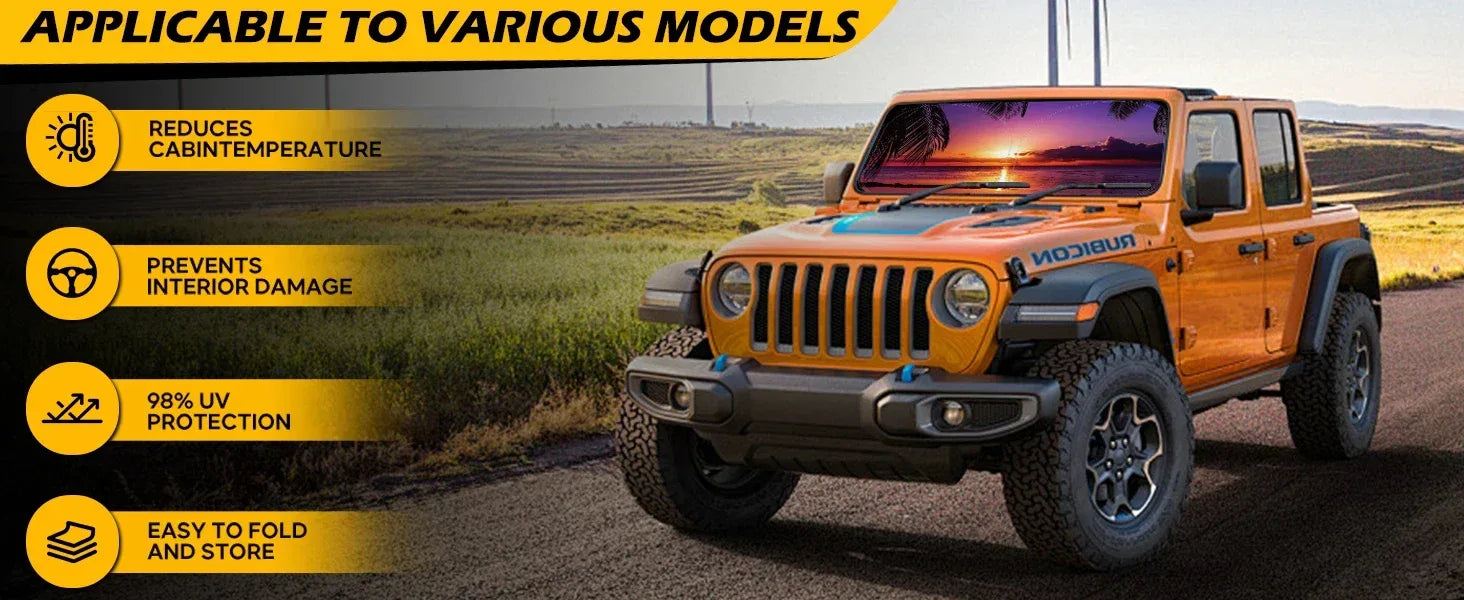 Bubu Dudu Universal Car Sunshade Windscreen Folding Visor Cover - A