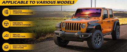 Bubu Dudu Universal Car Sunshade Windscreen Folding Visor Cover - A