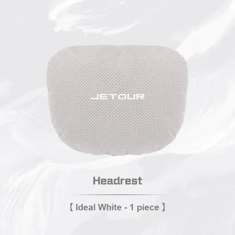 JETOUR Car Headrest Lumbar Support Pillow T2 T3 X70 X90 X95 - headrest white