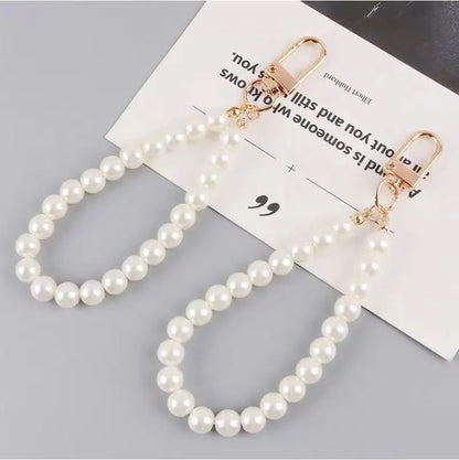 Pearl Shell Bead Keychain - Shiny Phone Bag Charm Accessory