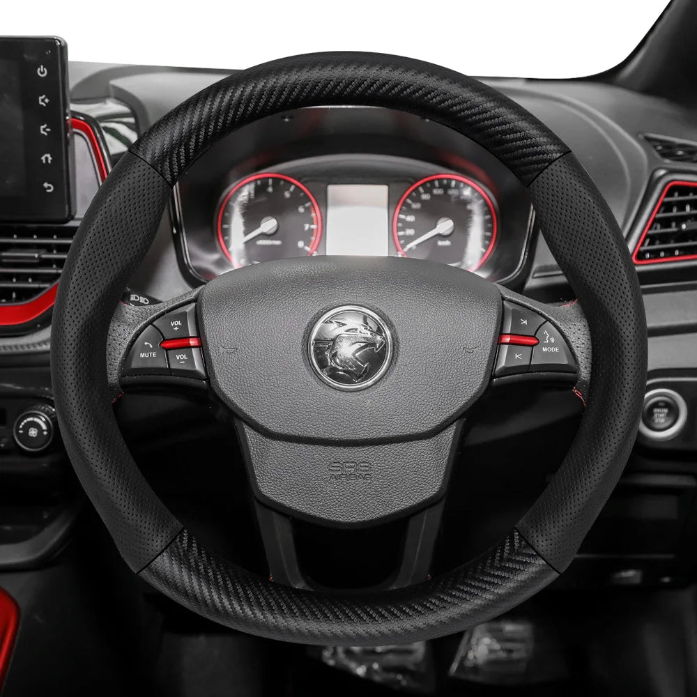 Proton Carbon Fibre Steering Wheel Cover - Round Shape / One Size / Black