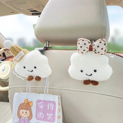 2pcs Cloud Car Seat Back Hook Organizer Multi-Purpose Headrest Hanger