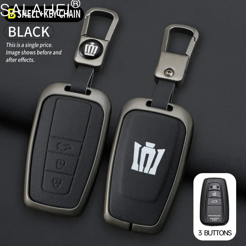 Toyota Key Cover - Zinc Alloy Case - F-black keychain