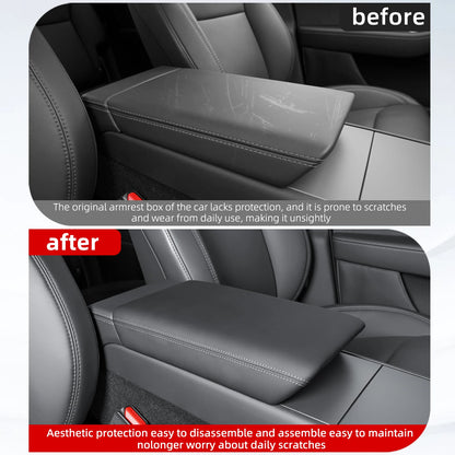 Armrest Box Cover for Tesla Model Y Juniper & Model 3 Highland – Soft Anti-Scratch Case