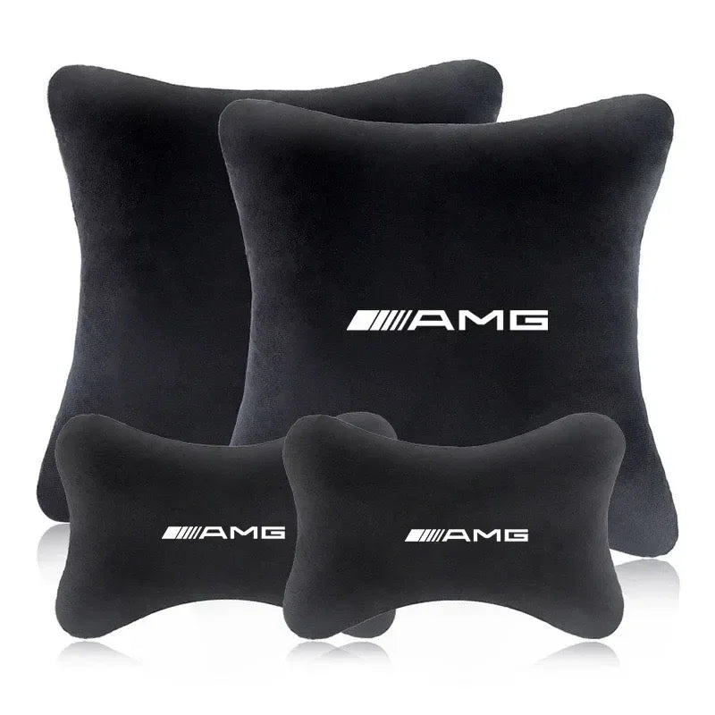 Mercedes AMG Neck & Lumber support Pillow and Shoulder Pad - 2Neck & 2Lumber Pillow