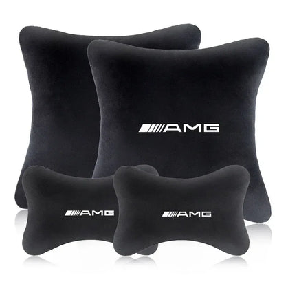 Mercedes AMG Neck & Lumber support Pillow and Shoulder Pad - 2Neck & 2Lumber Pillow