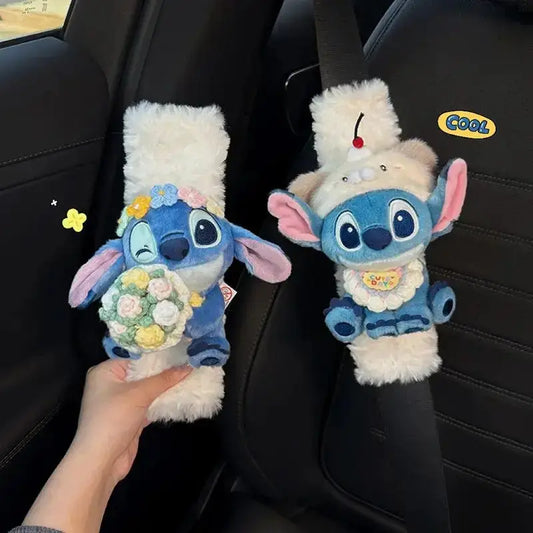 Stitch Car Seat Belt Cover Anime Cartoon Shoulder Pad