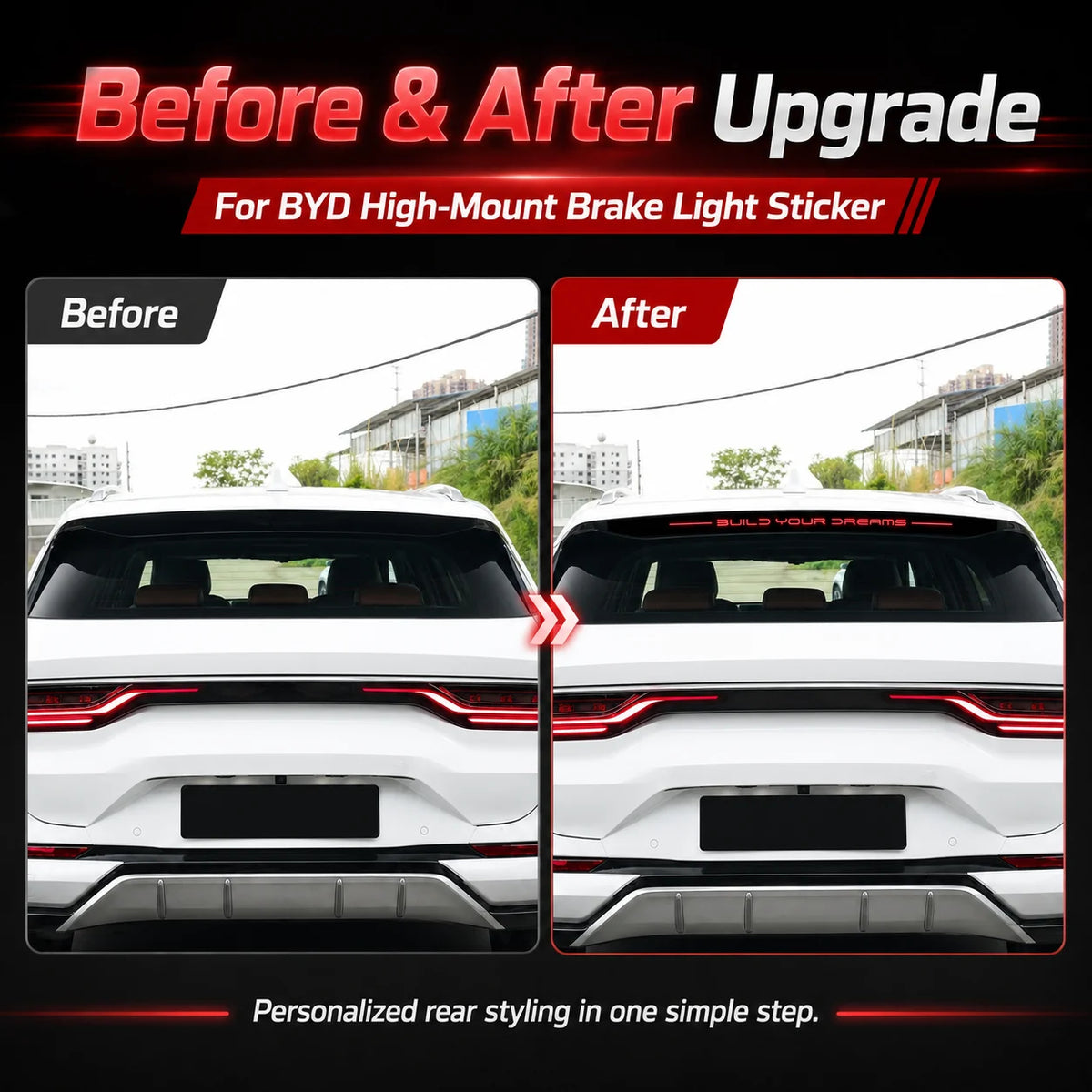 BYD Seal U and Song Plus Third Brake Light Decal