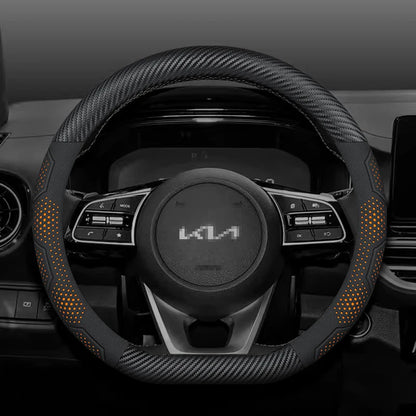 Kia Carbon Fiber Suede Steering Wheel Cover