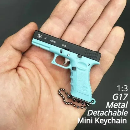 1:3 Scale G17 Metal Keychain - Tactical Mini Replica Pendant Gift