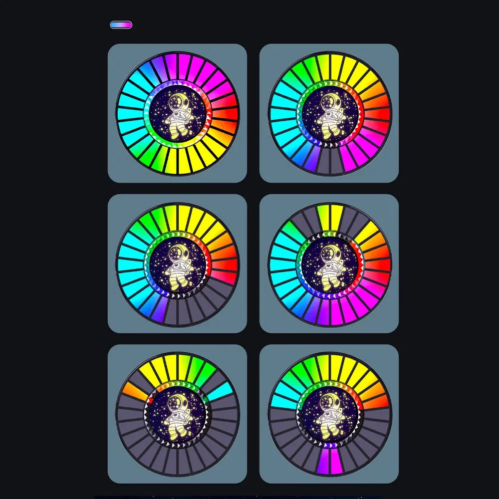 RGB Car Air Freshener with Sound-Reactive LED Lights, 26 Colors