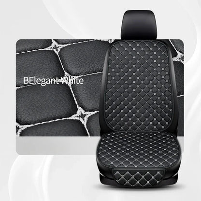 Leather Car Seat Cover – Wear-Resistant, Universal Four Seasons Cushion - 1pc Black and red