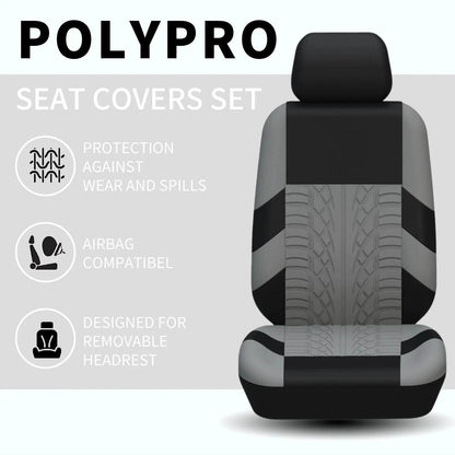 Universal Full Car Seat Covers - Y33376-BEIGE-4PCS