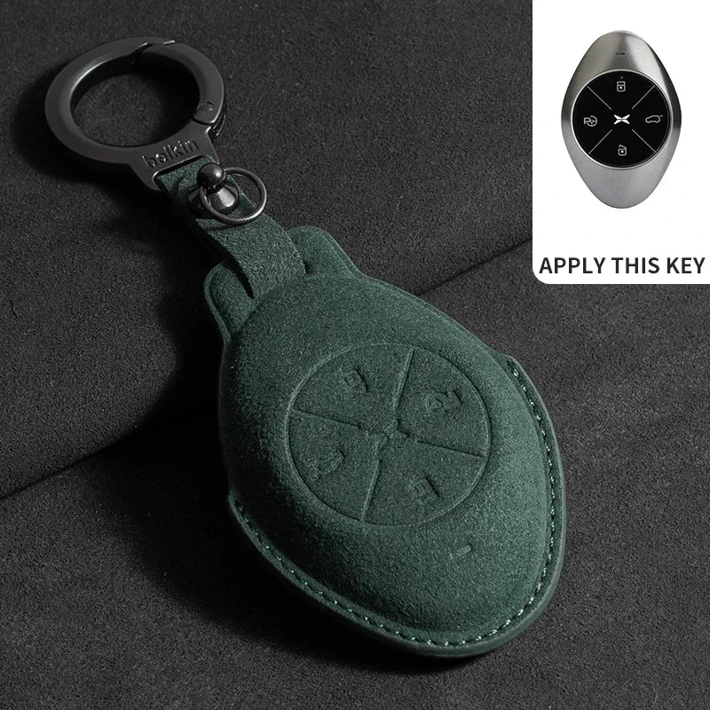 XPeng Suede Key Case - Green A1