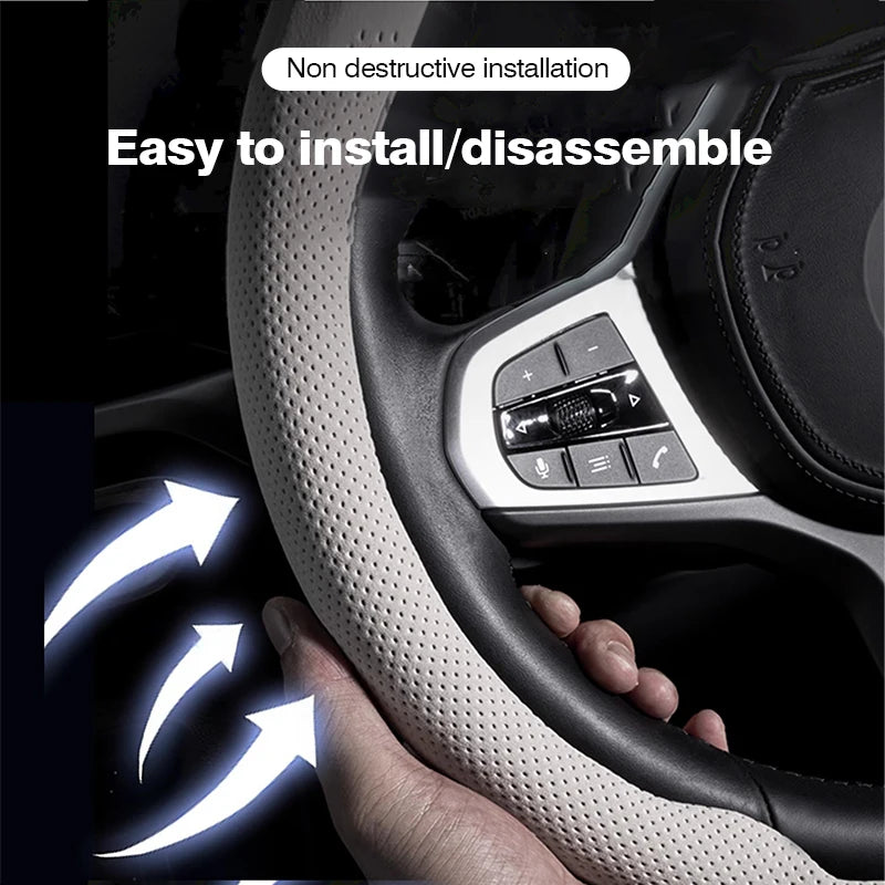 Genesis Nappa Leather Steering Wheel Cover